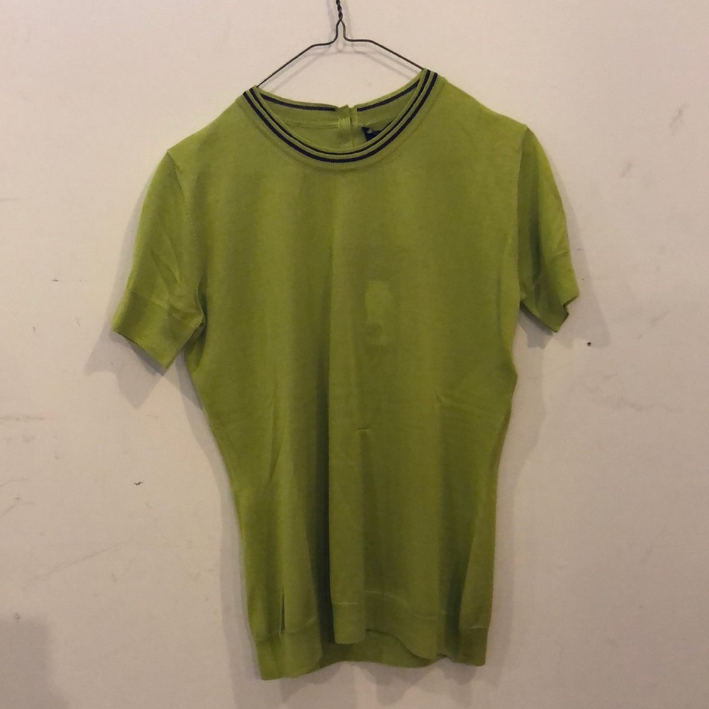 Versace short sleeve knit top.